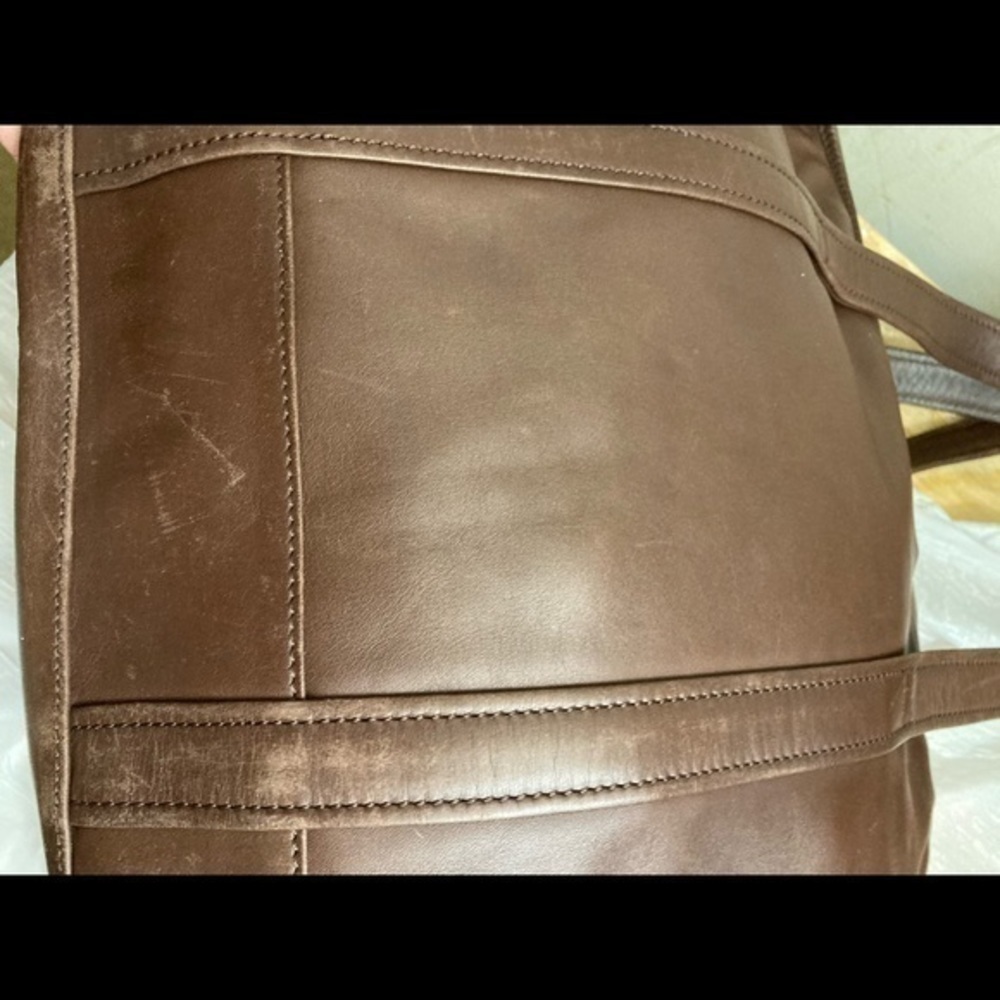 Coach vintage brown leather overnight xxl bag 9400 rare unisex rare - Picture 5 of 16